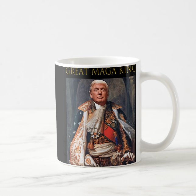 Underbaren Maga Kung Roligt Trump Ultra Maga Kung  Kaffemugg (Höger)
