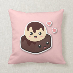 Underbaren parar av vaniljglass och nisse kudde