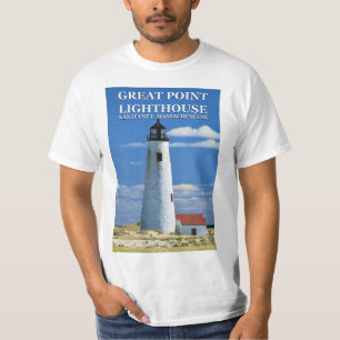 Underbaren pekar fyren, Nantucket MORSAT-tröja Tee Shirt
