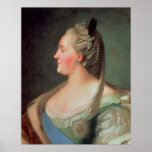 Underbaren porträtt i Empress Catherine II Poster