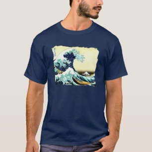 Underbaren vinkar av Kanagawa (神奈川沖浪裏) Tee Shirt