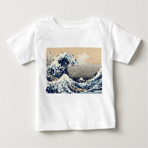 Underbaren vinkar av Kanagawa 8 bet PIXELkonst T-shirt