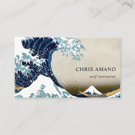 Underbaren vinkar av Kanagawa av den Hokusai Visitkort