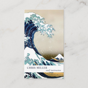 Underbaren vinkar av Kanagawa av den Hokusai Visitkort