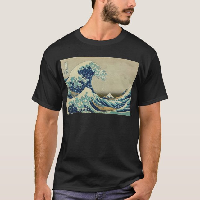 Underbaren vinkar av Kanagawa av Katsushika T Shirt (Framsida)