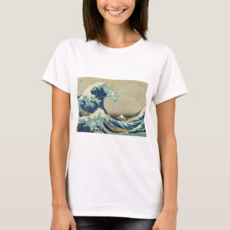 Underbaren vinkar av Kanagawa av Katsushika T-shirt