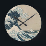 Underbaren vinkar av Kanagawa, beskådar av Mount Rund Klocka<br><div class="desc">Avbilda samlingen numrerar:  XIR158277 som underbaren vinkar av Kanagawa,  från serien "36 beskådar av den Mount Fuji" ("den Fugaku sanjuokkeien") puben. vid Nishimura Eijudo (träklosstryck). Hokusai Katsushika (1760-1849) träklosstryck. Privat samling Giraudon.</div>