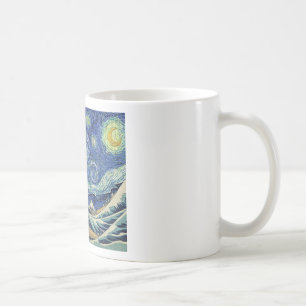 Underbaren vinkar av Kanagawa - den Starry natten Kaffemugg