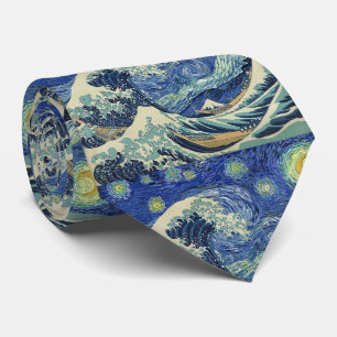 Underbaren vinkar av Kanagawa - den Starry natten Slips