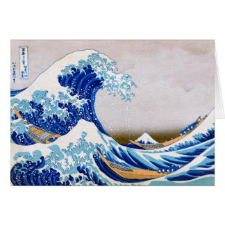 Underbaren vinkar av Kanagawa, Hokusai Hälsningskort