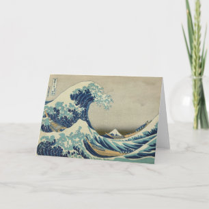 Underbaren vinkar av Kanagawa - Hokusai Kort