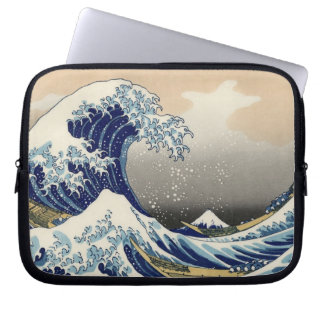 Underbaren vinkar av Kanagawa, Hokusai Laptop Sleeve