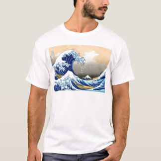 Underbaren vinkar av Kanagawa ~ Hokusai Tee Shirt