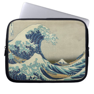 Underbaren vinkar av Kanagawa Laptop Fodral