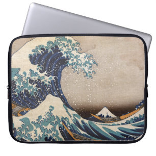Underbaren vinkar av Kanagawa Laptop Fodral