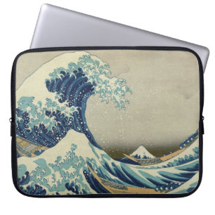 Underbaren vinkar av Kanagawa Laptop Sleeve