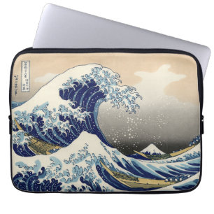 Underbaren vinkar av Kanagawa Laptop Sleeve