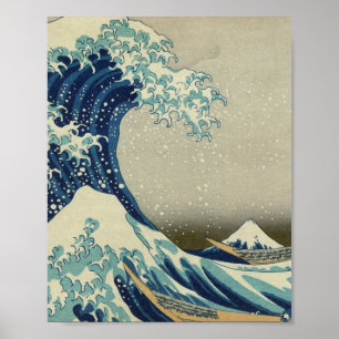 Underbaren vinkar av Kanagawa Poster