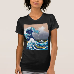 Underbaren vinkar av Kanagawa toppen T-shirt