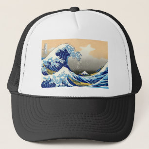 Underbaren vinkar - Hokusai Truckerkeps