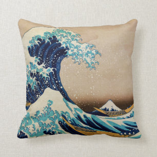 Underbaren vinkar vid den Hokusai japanen Kudde