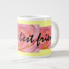 Underbarlig bästa vän Pink Rose kaffemuggar stor Jumbo Mugg