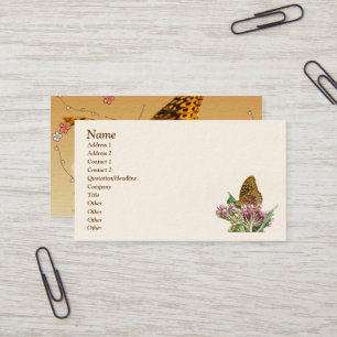 Underbart Affärskort av spangled Fritillary Butter Visitkort
