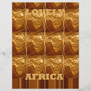 Underbart afrikanskt Karta Skriv ut Golden Design