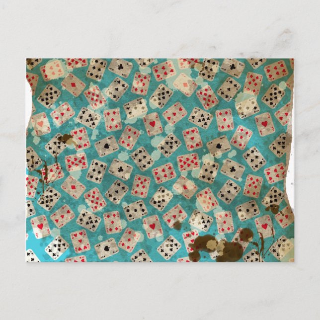 Underbart Alice-mönster i stressigt underland Vykort (Framsida)