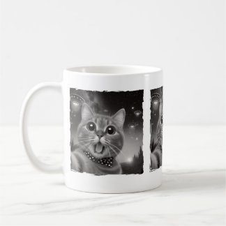 Underbart Alien Cat Abduction Surprised UFO s Cat Kaffemugg