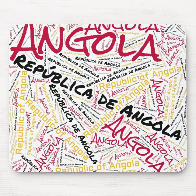 Underbart Angola Flagga Färg Patriotic Musmatta (Framsidan)