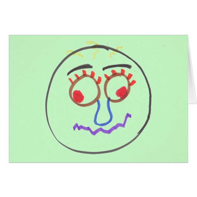 Underbart Ansikte-hälsningskort Hälsningskort (Framsidan Horizontal)