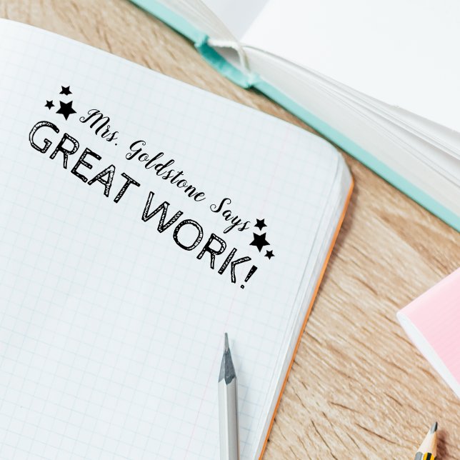 Underbart arbete | Personlig Lärare Självfärgande Stämpel (Skapare uppladdad)
