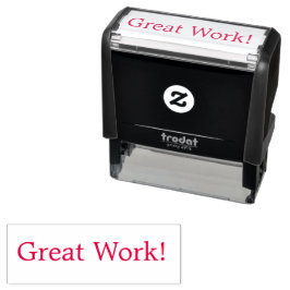 "Underbart arbete!" Self-Inking Frimärke Självfärgande Stämpel