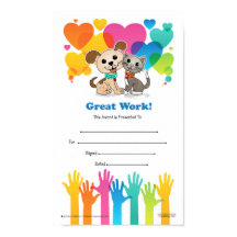 Underbart arbete! (Uppskattningsbevis nr 03)