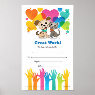 Underbart arbete! (Uppskattningsbevis nr 03) Poster