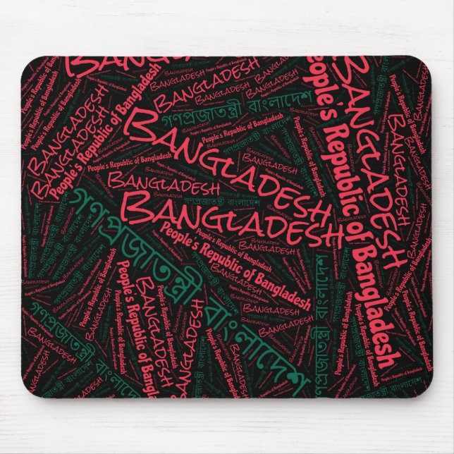 Underbart Bangladesh Flagga Färg Patriotic Musmatta (Framsidan)