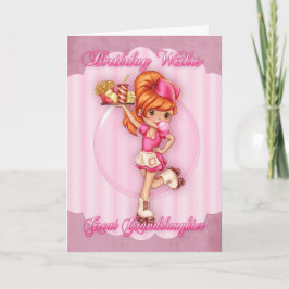 underbart barndotters födelsedagskort - söt servit kort