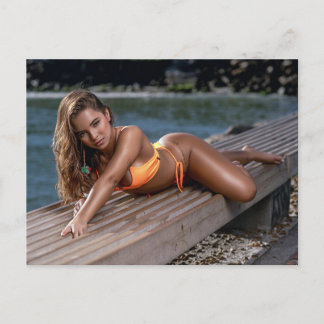 Underbart! Bikini Girl Photo Plocka upp vykort