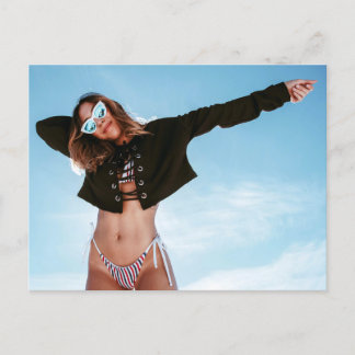 Underbart! Bikini Girl Photo Plocka upp vykort