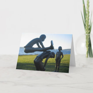 Underbart blad framåt kort