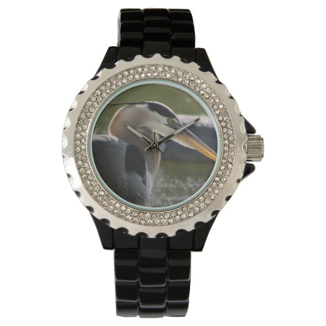 Underbart blått Heron Watch Armbandsur (Framsida)