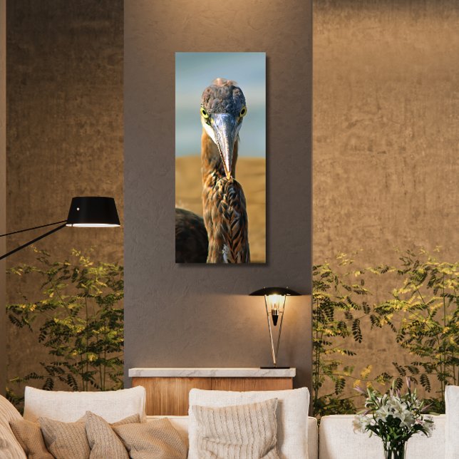 Underbart blått öron - Beach Bird - Paradise - Pho Canvastryck (Skapare uppladdad)