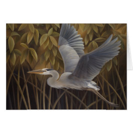 Underbart blåttHeronkort Hälsningskort