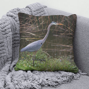 Underbart Blue Heron Florida-foto Kudde