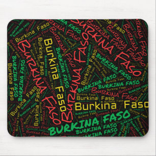 Underbart Burkina Faso Flagga Färg Patriotic Musmatta