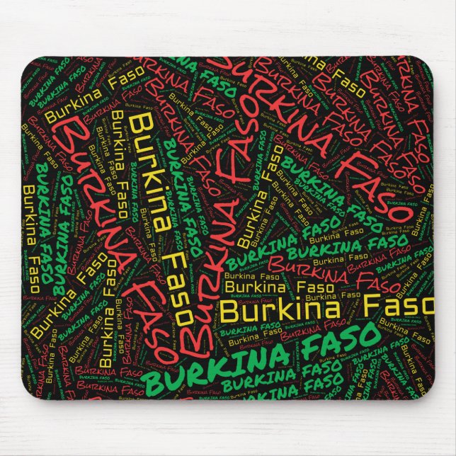 Underbart Burkina Faso Flagga Färg Patriotic Musmatta (Framsidan)