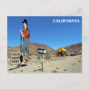Underbart Calico Ghost Town Postcard! Vykort