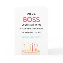 Underbart chef/manager, rolig födelsedagstårta mod