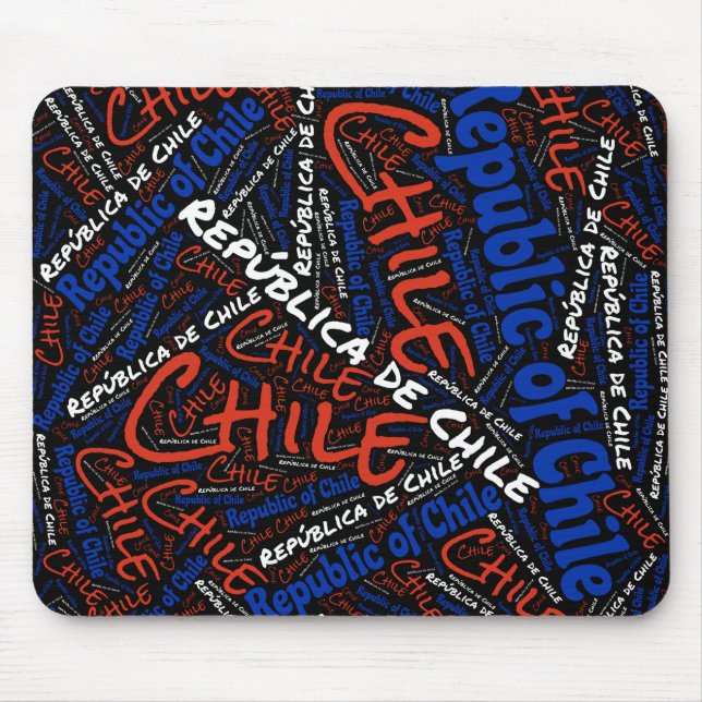 Underbart Chile Flagga Färg Patriotic Musmatta (Framsidan)